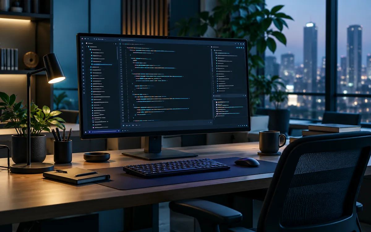 API code on a screen
